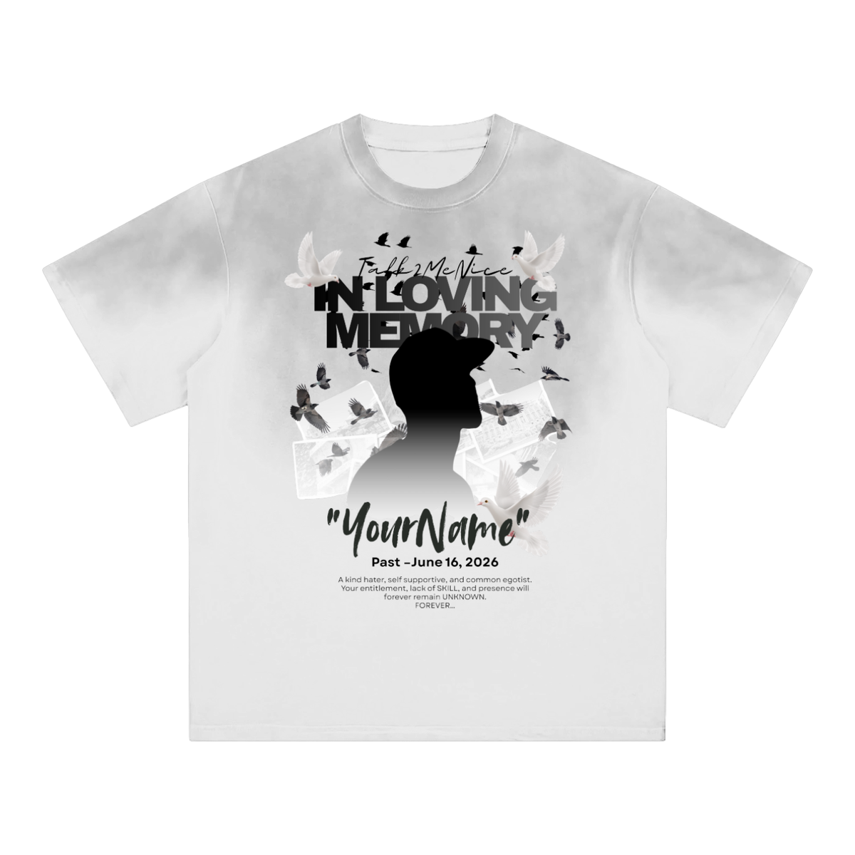 Rap in Public - Sunfade Edge Gradient T-Shirt